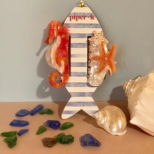 Seahorse & Starfish Hair Claw Clips 🐚 Coastal Beach Summer Ocean Cute